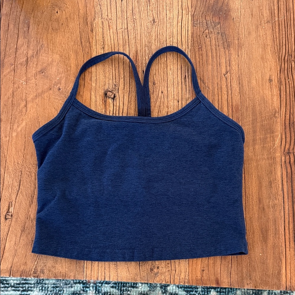 Navy Blue Crop Top